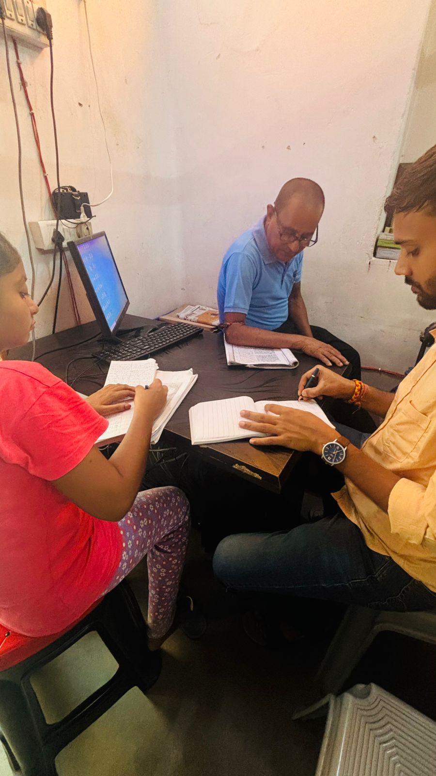Shorthand Practice Session at Anupam Commercial Training Institute